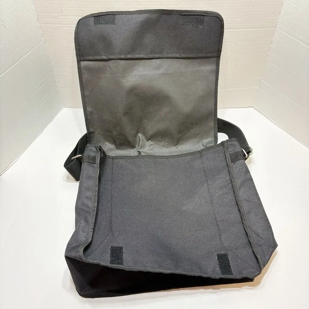 Polo Jeans Company Ralph Lauren Messenger Bag 90s Black Canvas Shoulder Vintage